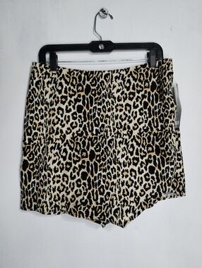 Leopard Print Women’s Skort - Black & Tan